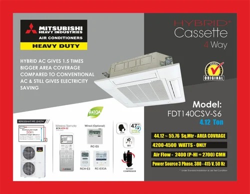 MHI 1.5 TR FIX SPEED 4 WAY CASSETTE AC